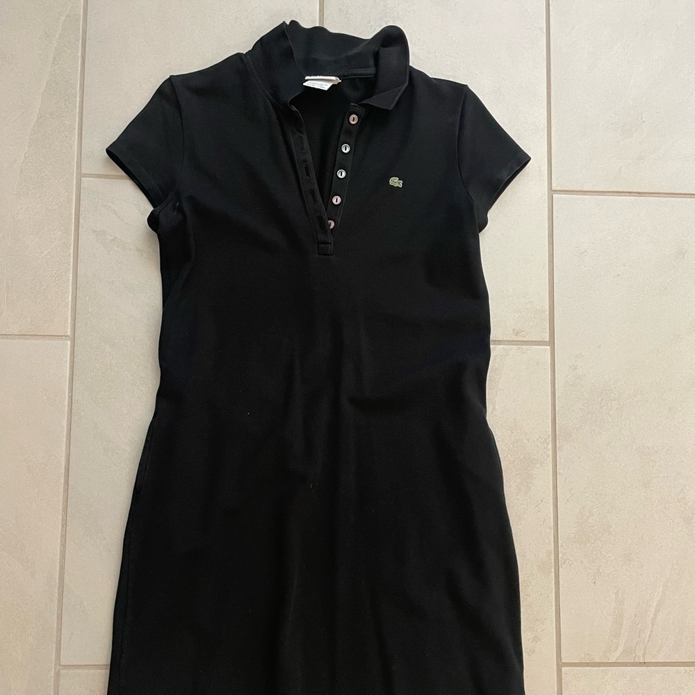 Lacoste polo dress in black